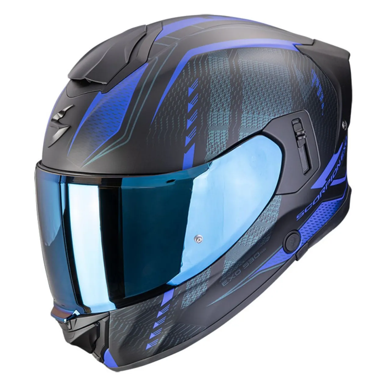 Casco Integrale Scorpion Exo-530 Air Theras Nero Opaco Blu