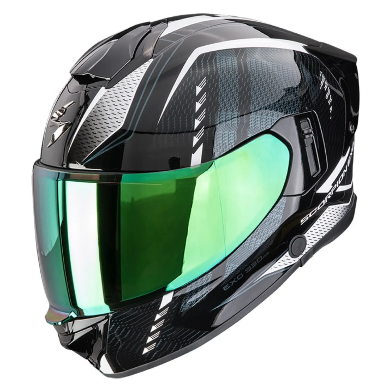 Casco Integrale Scorpion Exo-530 Air Theras Nero Cangiante Bianco