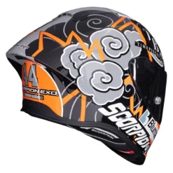 Casco Integrale Scorpion Exo-r1 Evo Air Fim Racing 1 Replica Nero Arancio