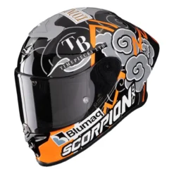 Casco Integrale Scorpion Exo-r1 Evo Air Fim Racing 1 Replica Nero Arancio