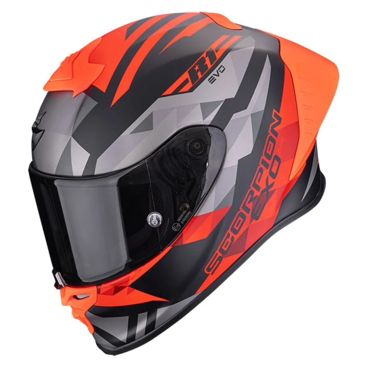 Casco Integrale Scorpion Exo-r1 Evo II Air Valere Nero Opaco Rosso