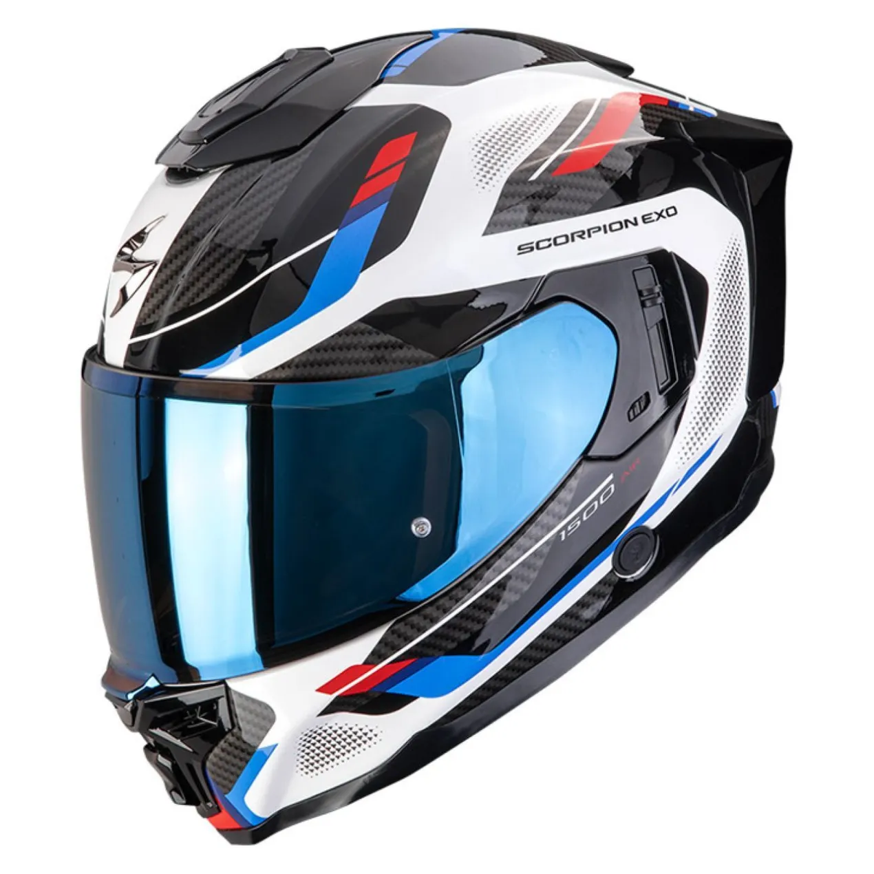 Casco Integrale Scorpion Exo-1500 Air Sleek Bianco Rosso