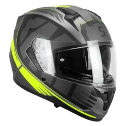Casco Integrale Ska-p 3mhg Speeder Sport Nero Giallo Fluo Opa