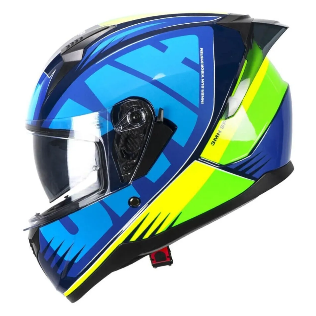 Casco Integrale Ska-p 3mhg Speeder Sport Blu Giallo Fluo