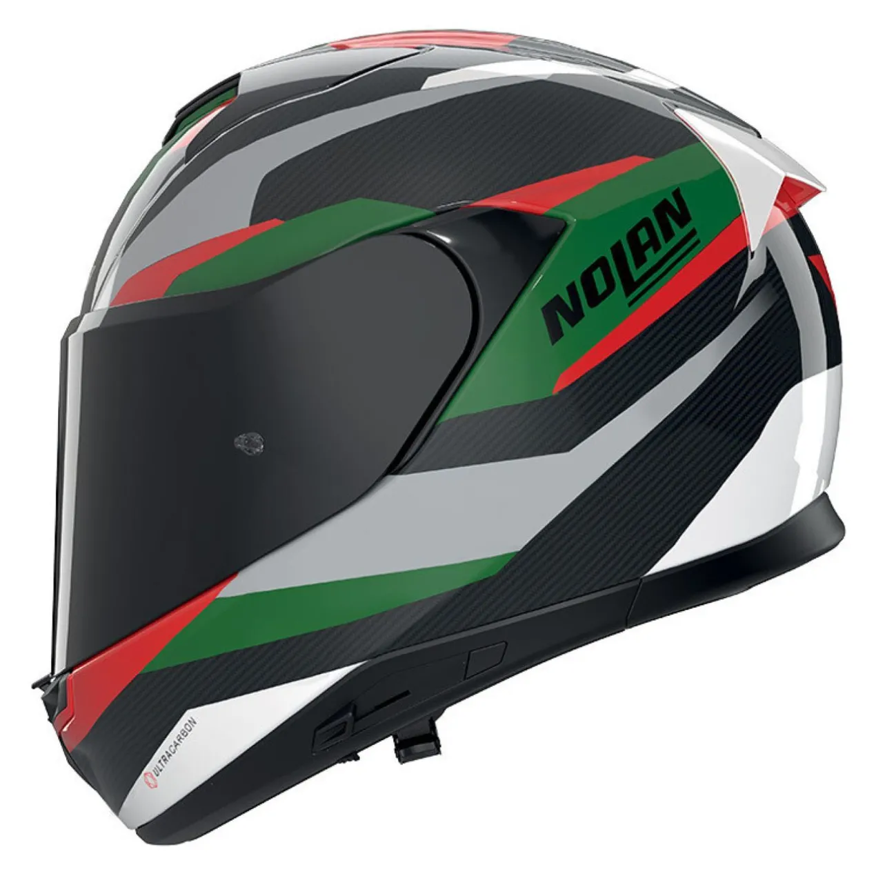 Casco Integrale X-lite X-904 Ultra Carbon Calibro Argento Verde Rosso