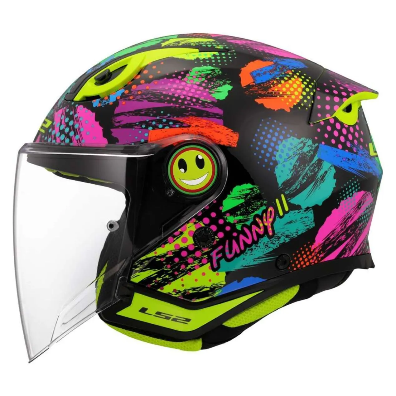 Casco Jet Bambino Ls2 Of622 Funny II Joy Black