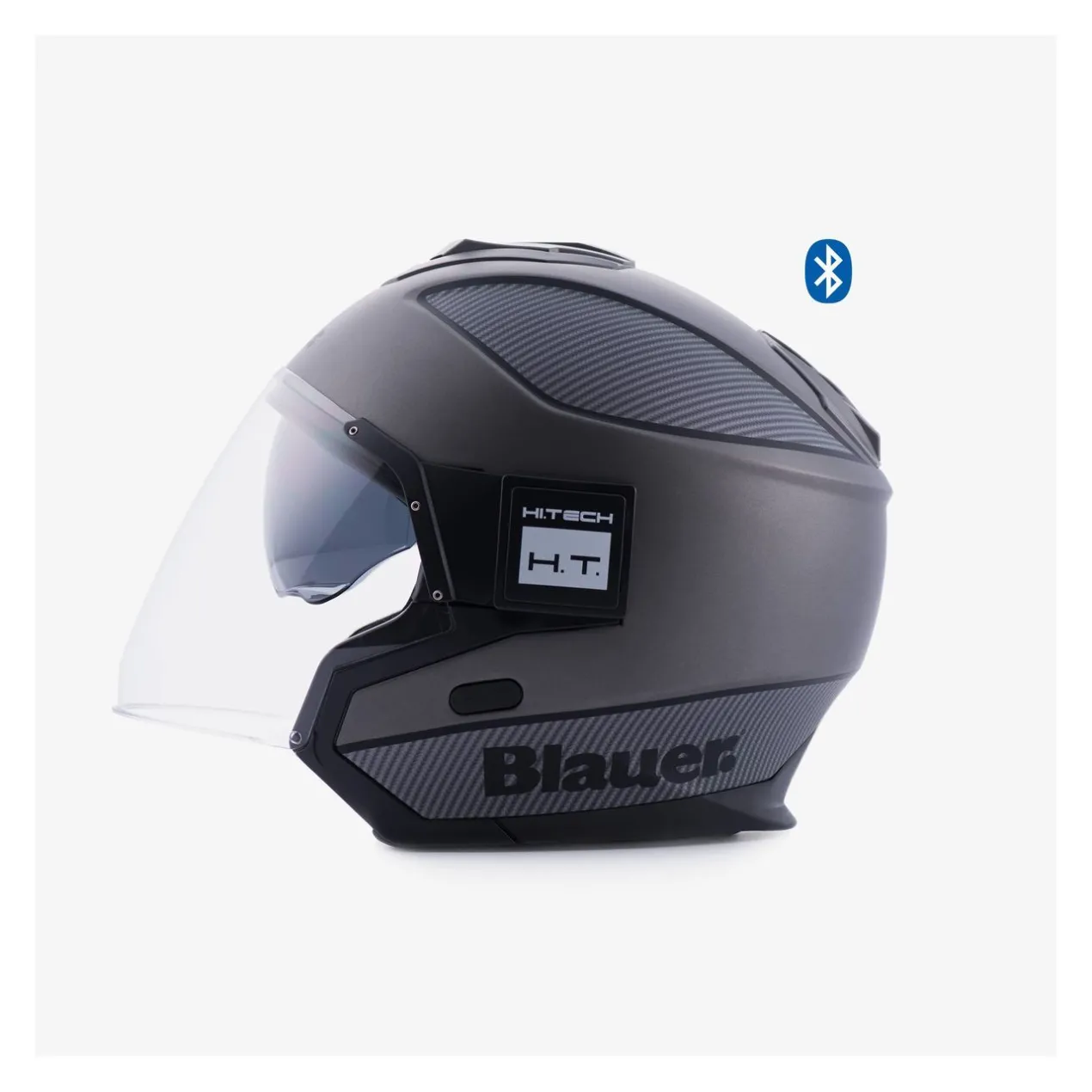 Casco Jet Blauer Solo Btr Titanium-carbon-blac