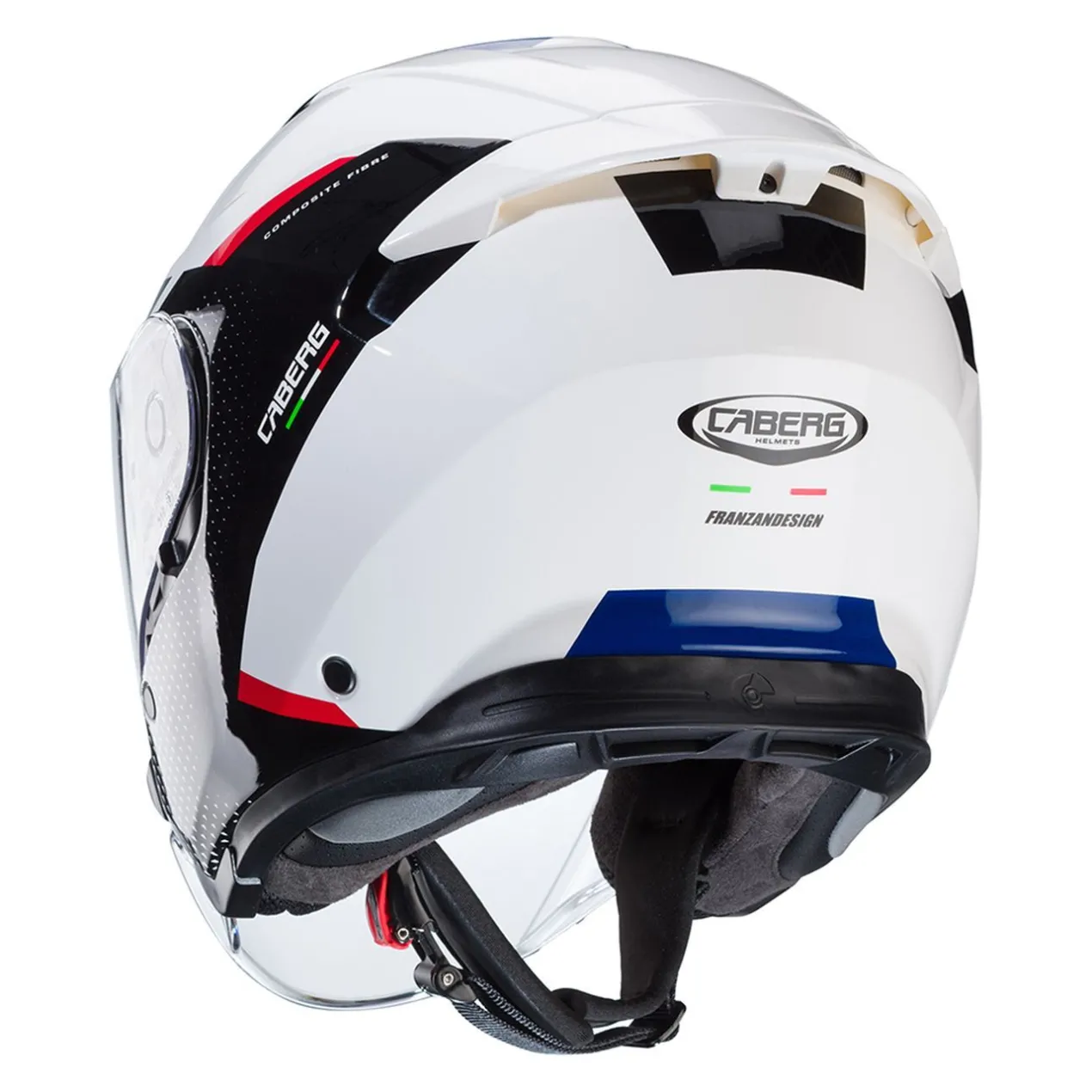 Casco Jet Caberg Flyon II Boss White / Red / B