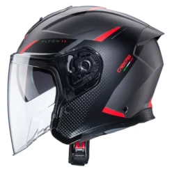 Casco Jet Caberg Flyon II Boss Matt Grey/ Red