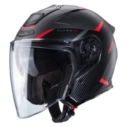 Casco Jet Caberg Flyon II Boss Matt Grey/ Red