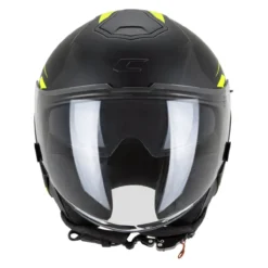 Casco Jet Cgm 126g Ipe City Nero Giallo Fluo Opaco
