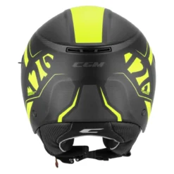 Casco Jet Cgm 126g Ipe City Nero Giallo Fluo Opaco