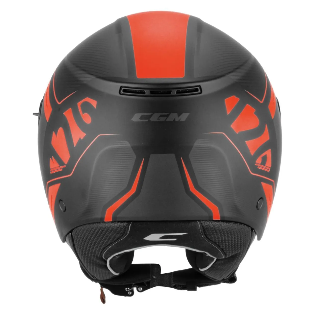 Casco Jet Cgm 126g Ipe City Nero Rosso Opaco