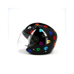 Casco Jet Dmd 007 Con Teschi Skull Black