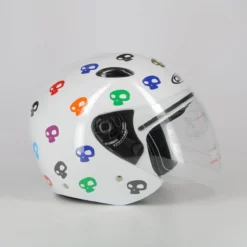 Casco Jet Dmd 007 Con Teschi Skull White