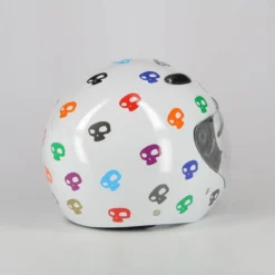 Casco Jet Dmd 007 Con Teschi Skull White