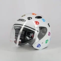 Casco Jet Dmd 007 Con Teschi Skull White