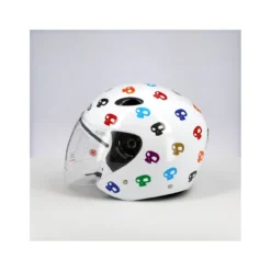 Casco Jet Dmd 007 Con Teschi Skull White