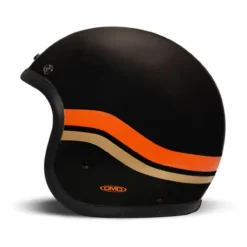 Casco Jet Dmd Retro Color Matt Black Sunset