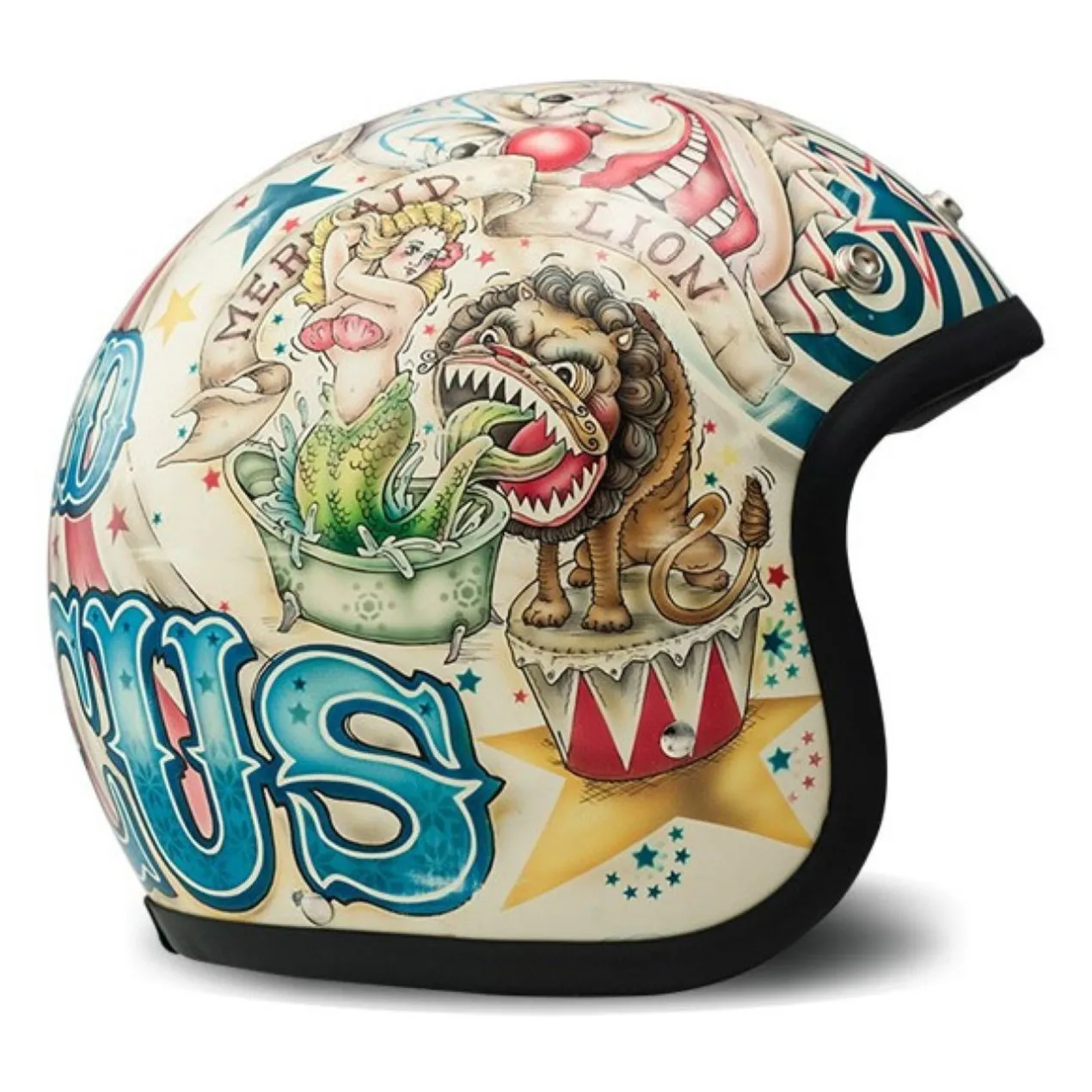 Casco Jet Dmd Retro Design Circus