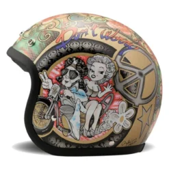 Casco Jet Dmd Retro Design Woodstock