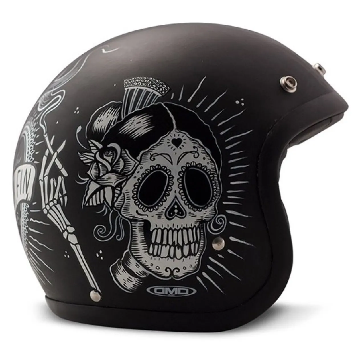 Casco Jet Dmd Retro Graphic Sin Fin