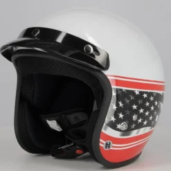 Casco Jet Fibra Motocubo Miami Vis Bolla Usa Bianco