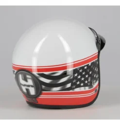 Casco Jet Fibra Motocubo Miami Vis Bolla Usa Bianco