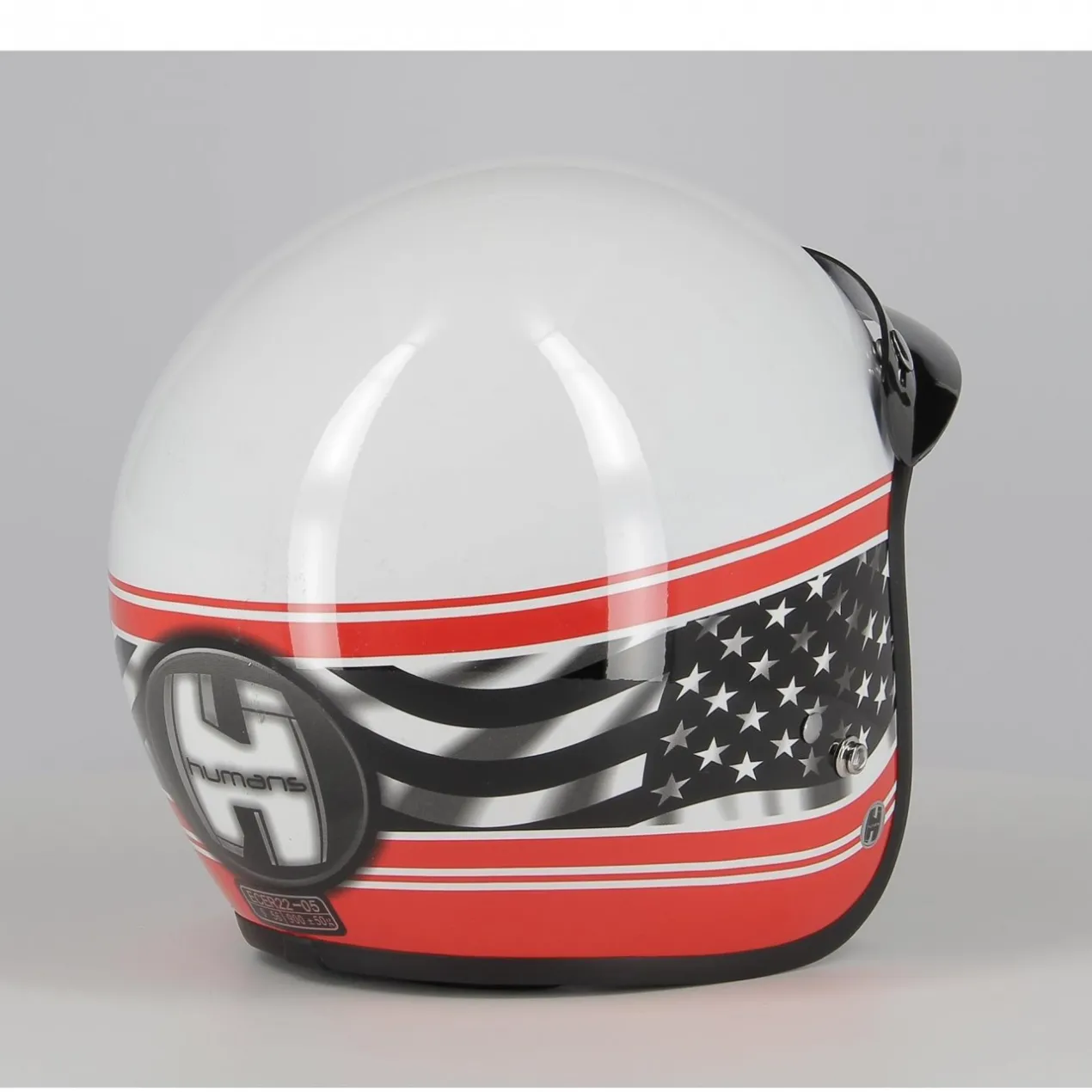 Casco Jet Fibra Motocubo Miami Vis Bolla Usa Bianco