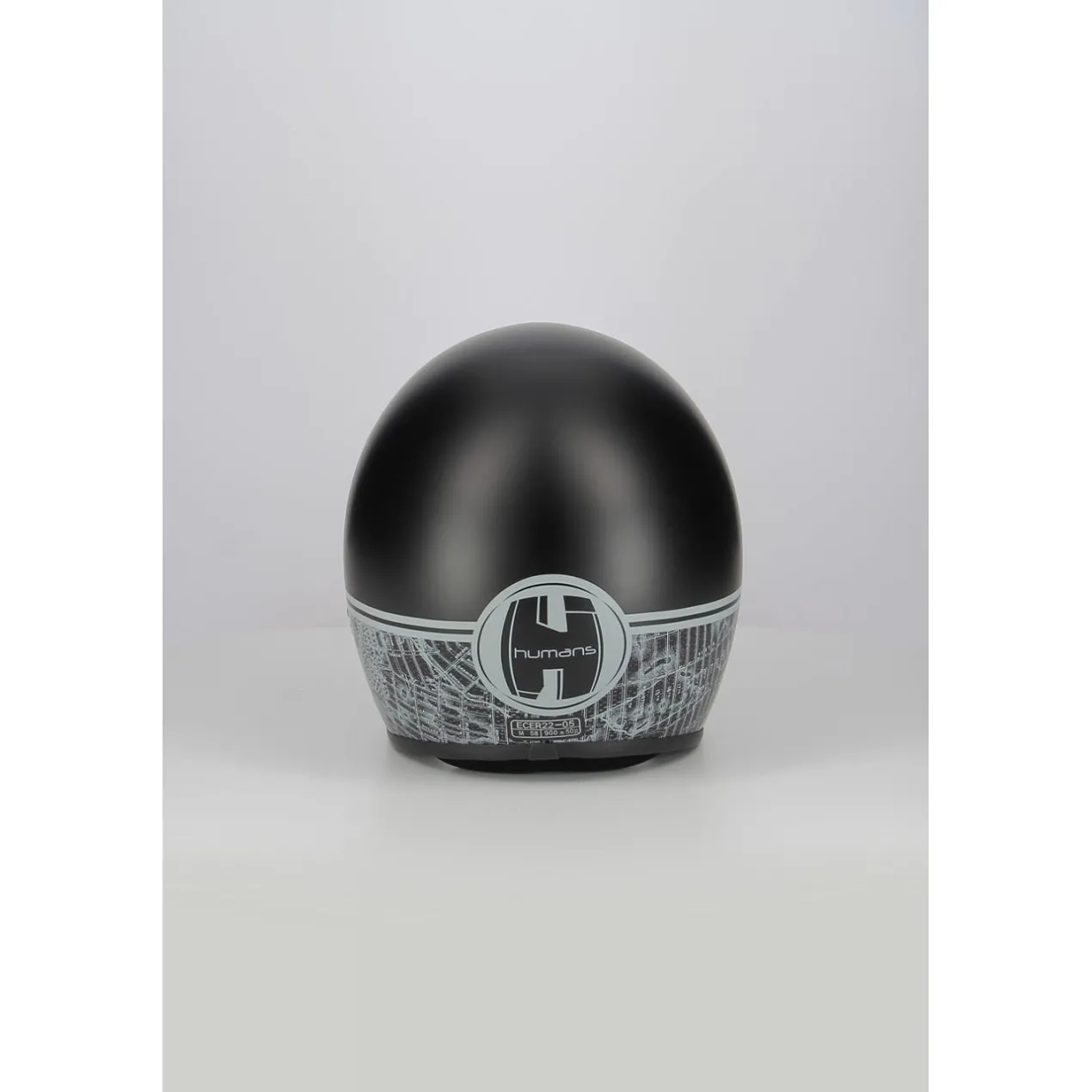 Casco Jet Fibra Motocubo Miami Vis Bolla Humans Nero Opaco