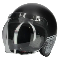 Casco Jet Fibra Motocubo Miami Vis Bolla Humans Nero Opaco