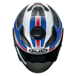 Casco Jet Hjc F31 Ceron Mc21sf Bianco Blu Ro
