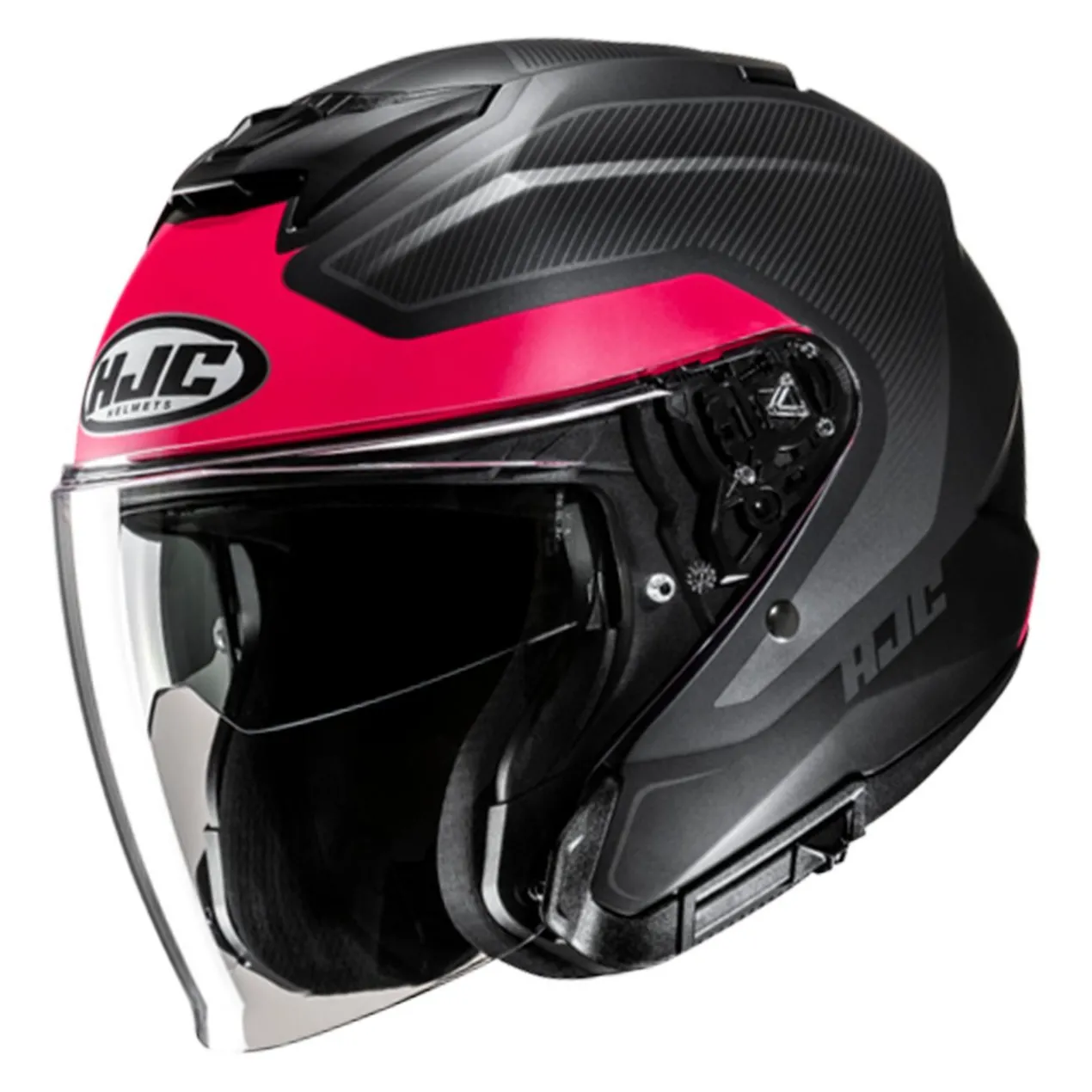 Casco Jet Hjc I31 Tevis Mc8sf Nero Fuxia