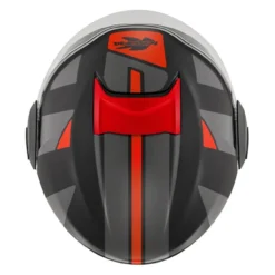 Casco Jet Kappa Kv37r Evo Style Nero / Tita /rosso