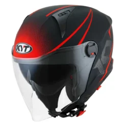 Casco Jet Kyt D-city Colorful Matt Red