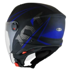 Casco Jet Kyt D-city Colorful Matt Blue