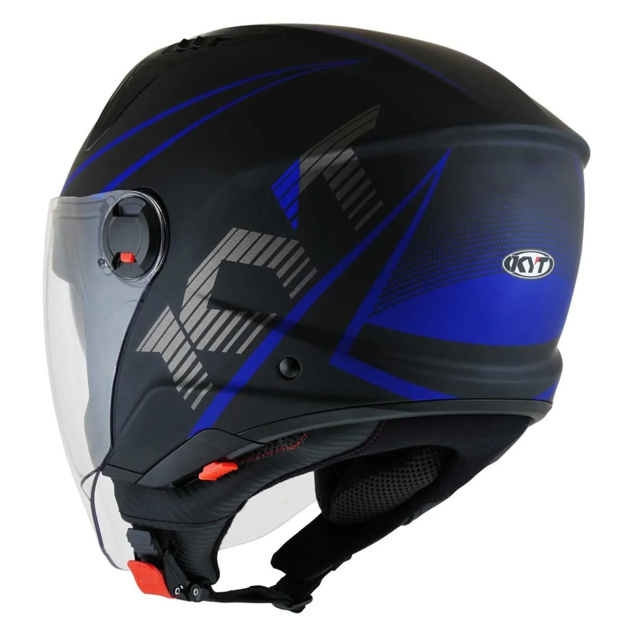 Casco Jet Kyt D-city Colorful Matt Blue