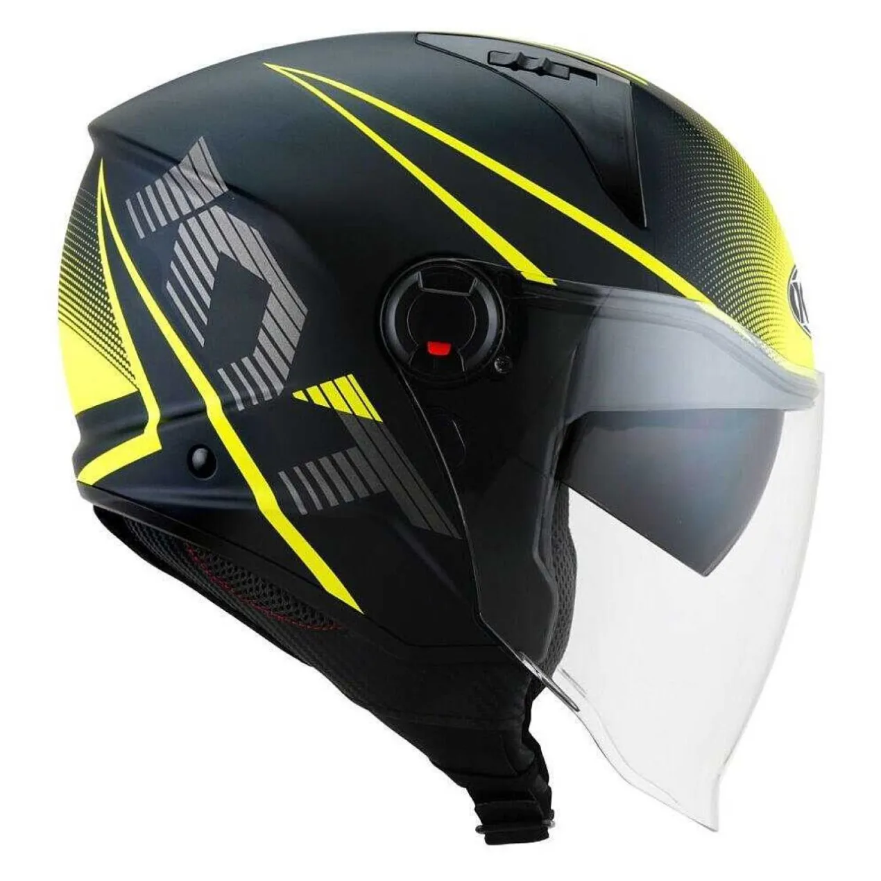 Casco Jet Kyt D-city Colorful Yellow
