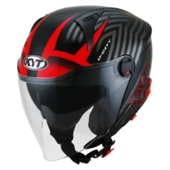 Casco Jet Kyt D-city Lucent Black/red