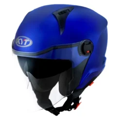 Casco Jet Kyt D-city Plain Blue Metal