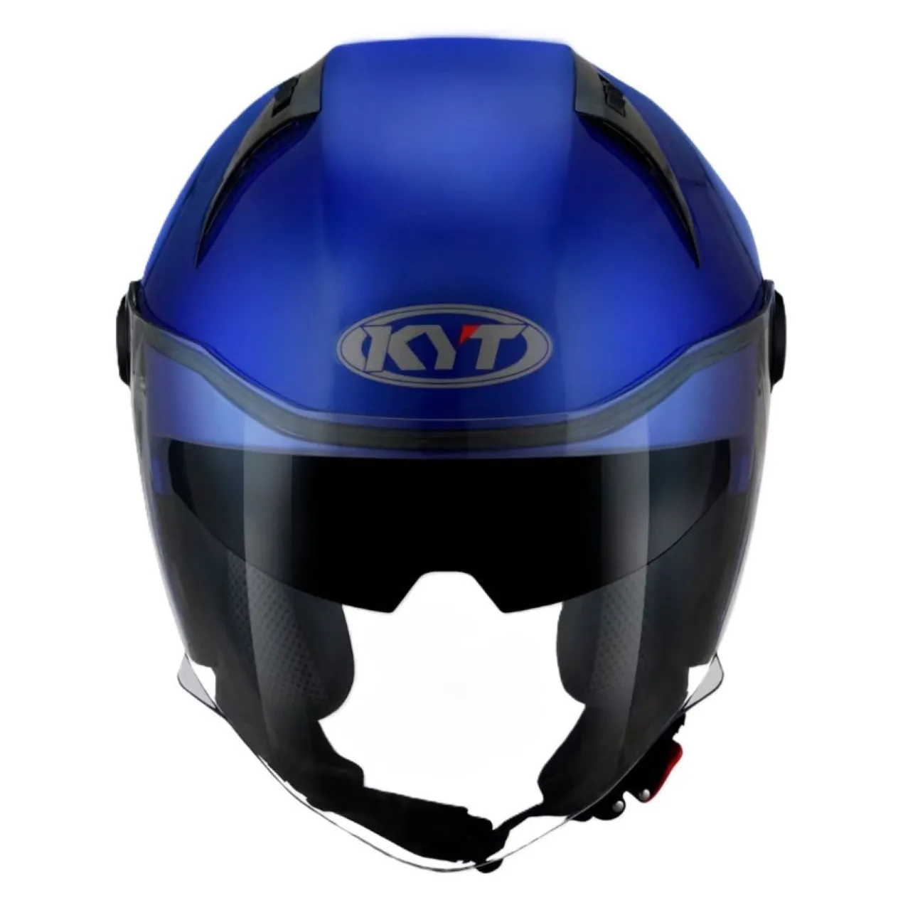 Casco Jet Kyt D-city Plain Blue Metal