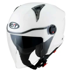 Casco Jet Kyt D-city Plain Crystal White Matt