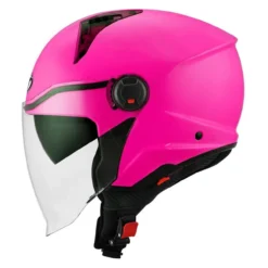 Casco Jet Kyt D-city Plain Fuxia Fluo