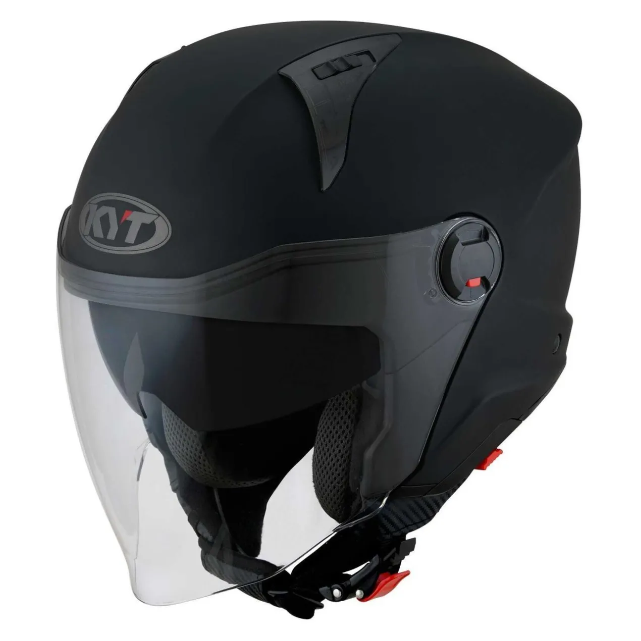 Casco Jet Kyt D-city Plain Matt Black