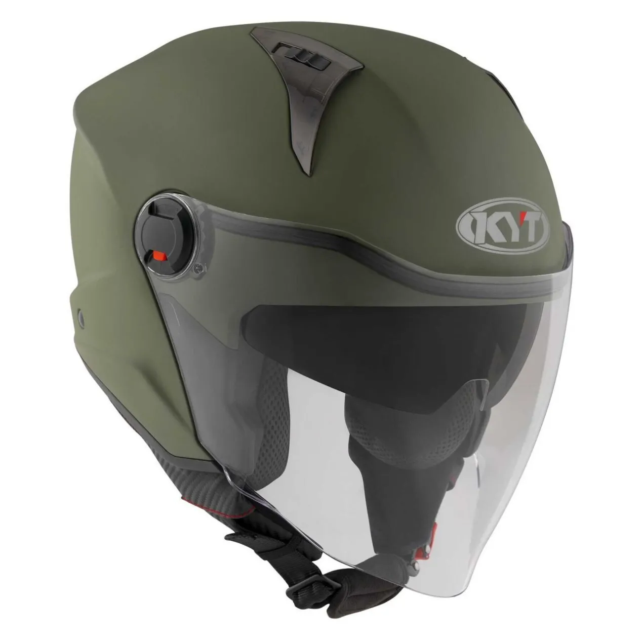 Casco Jet Kyt D-city Plain Matt Army Green