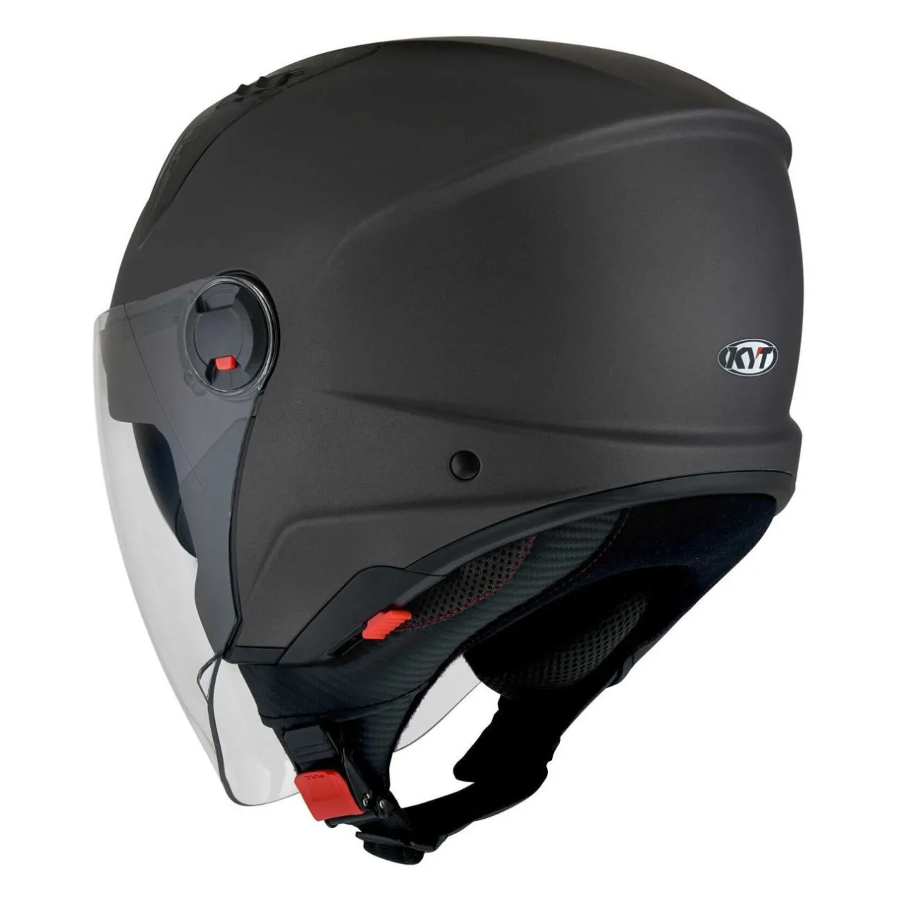 Casco Jet Kyt D-city Plain Matt Gun Metal