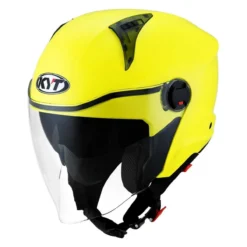 Casco Jet Kyt D-city Plain Yellow Fluo