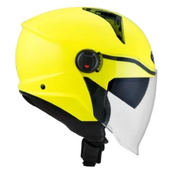 Casco Jet Kyt D-city Plain Yellow Fluo