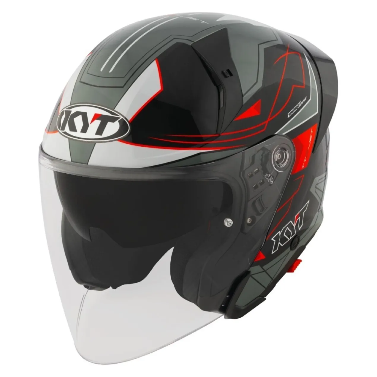 Casco Jet Kyt Ttr-jet Led Black/grey