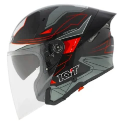 Casco Jet Kyt Ttr-jet Led Black/grey